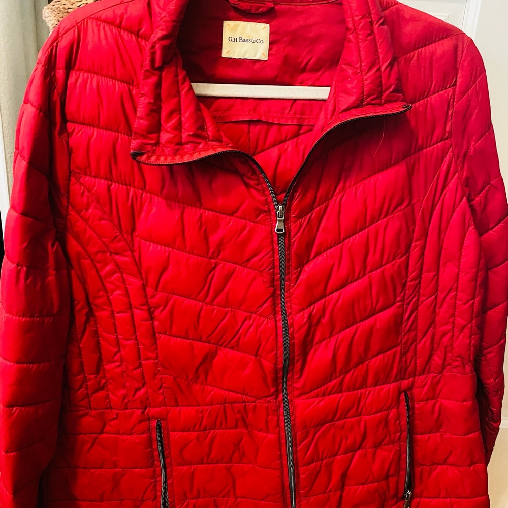GH Bass & Co light red jacket
